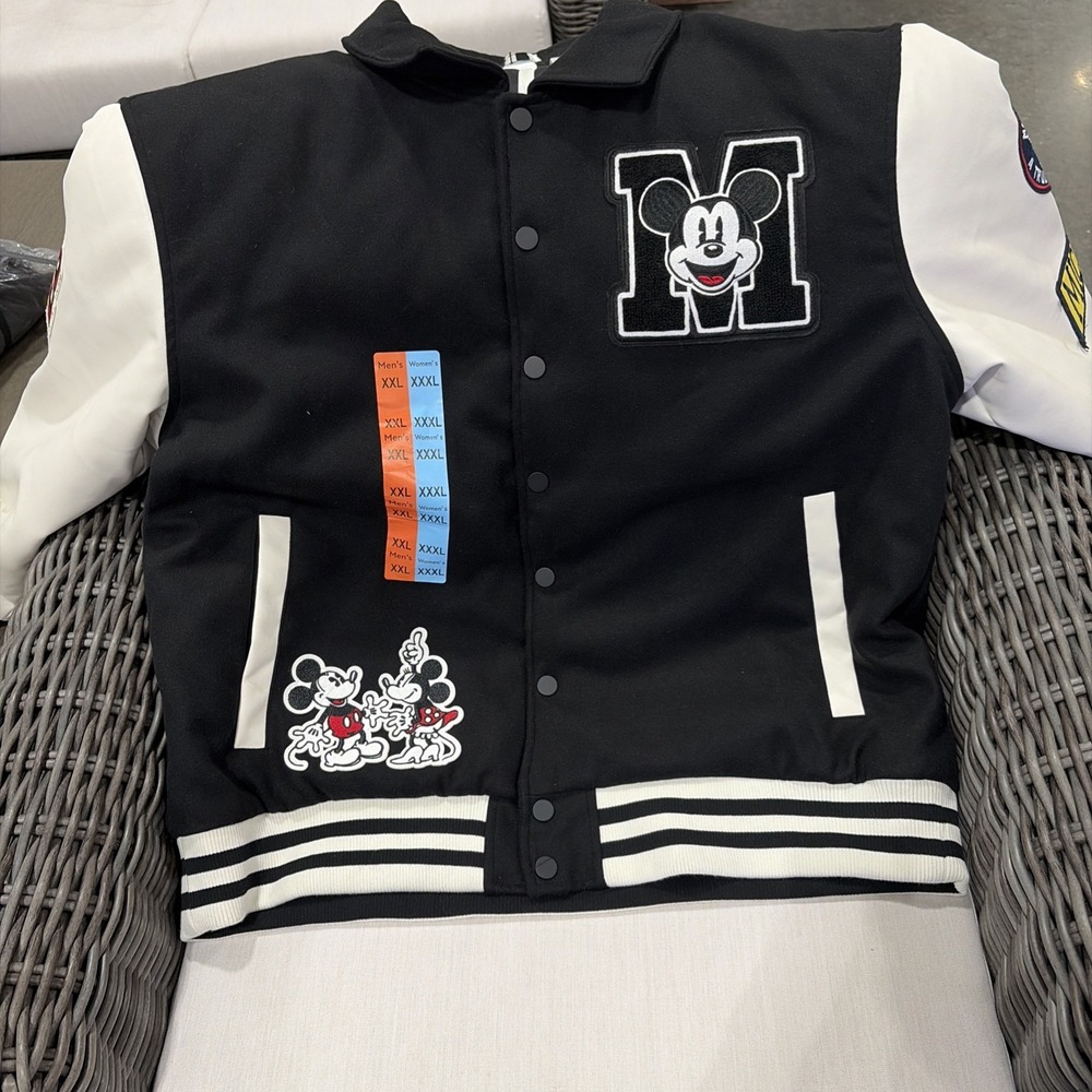 Mickey Mouse Disney Letterman Jacket size XXL Heavy and Brand New